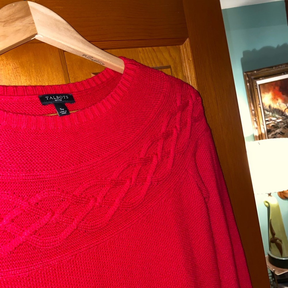 Talbots red sweater